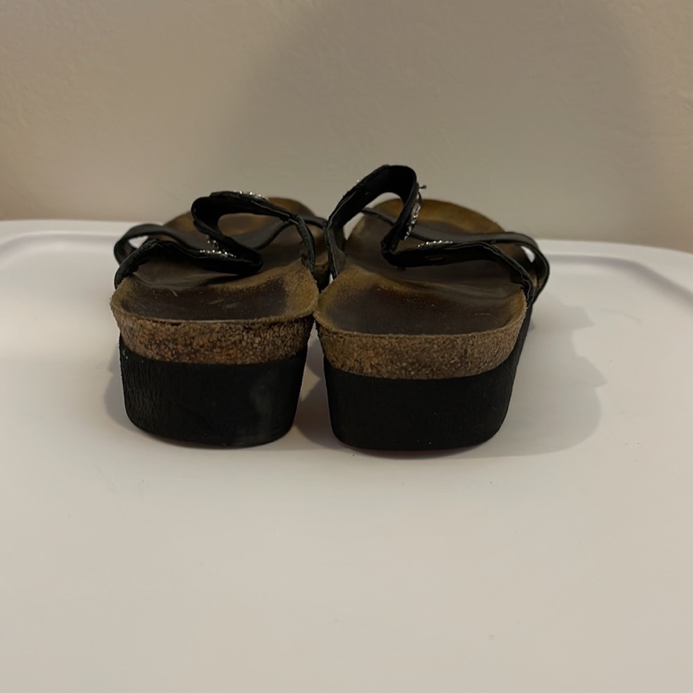 Naot Black Leather Marrisa Sandal Wedge - Picture 5 of 7